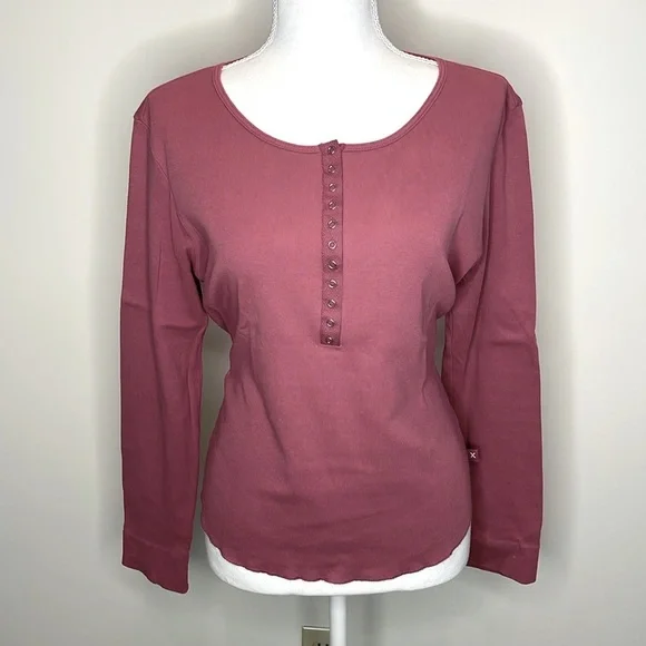 Express Light Mauve Polo Style Casual Top. XL - Picture 1 of 9